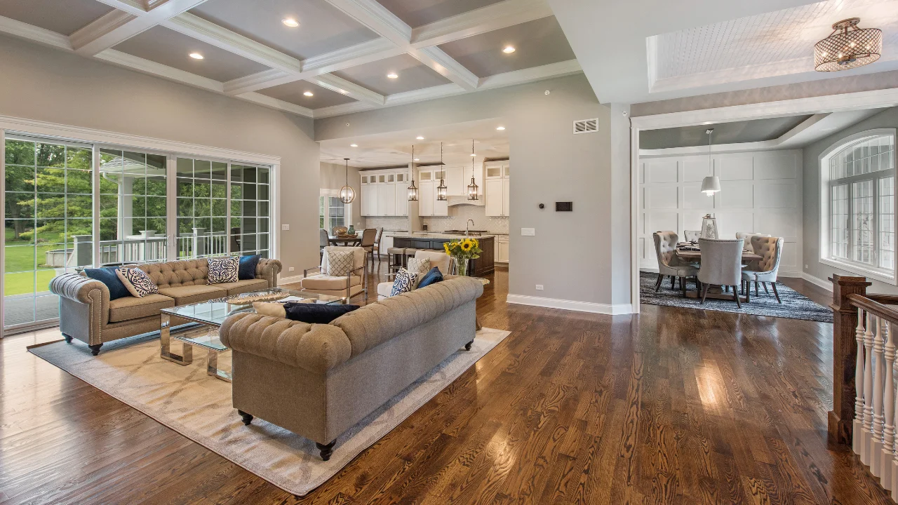 Hardwood Flooring - close-up of installed flooring material