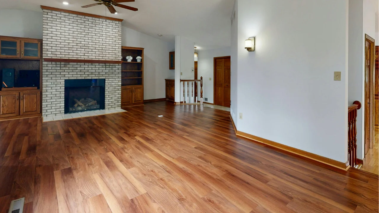 Laminate Flooring - close-up of installed flooring material